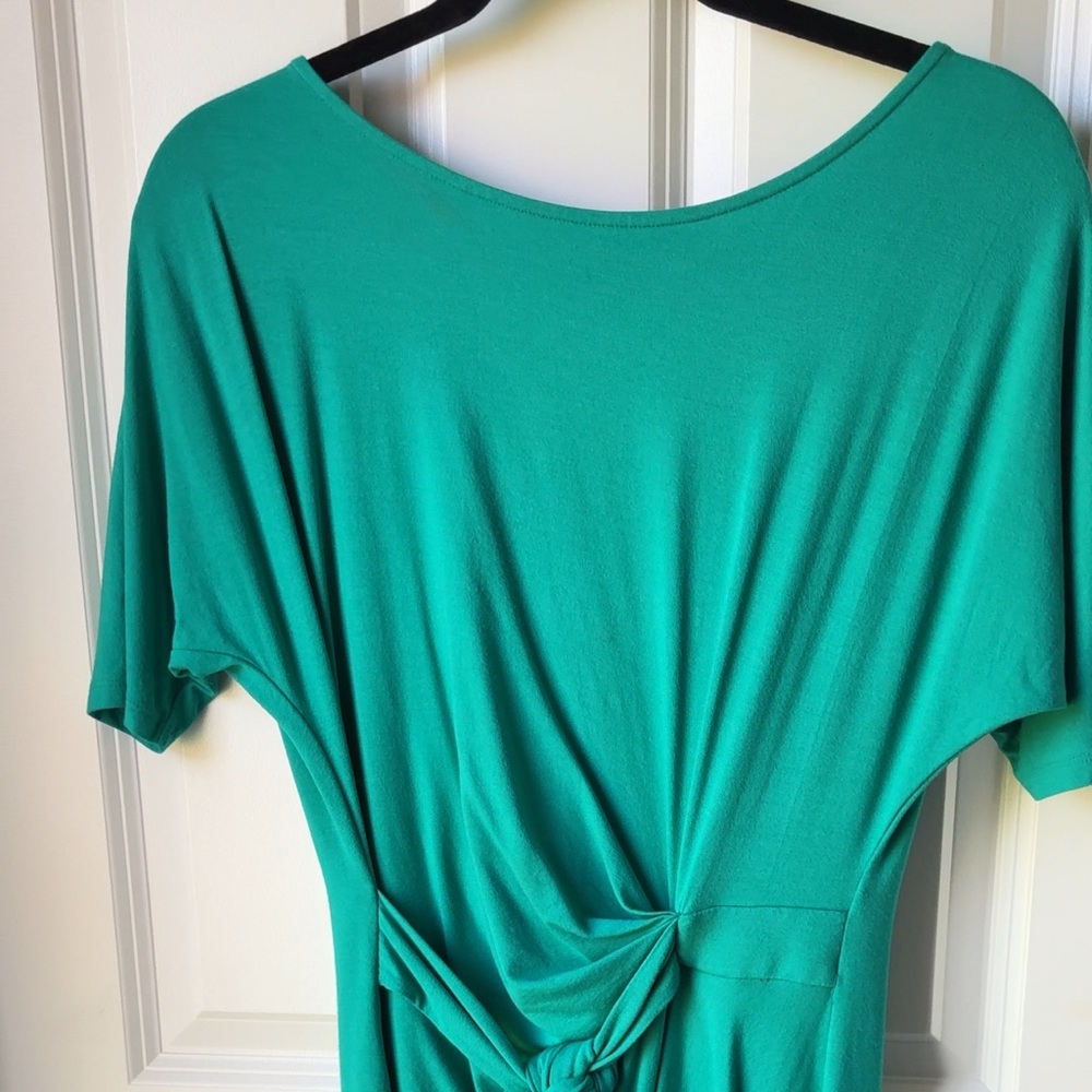 Ann Taylor, Teal Green Casual Dress.  Size MP. Excellent condition. - Picture 2 of 5